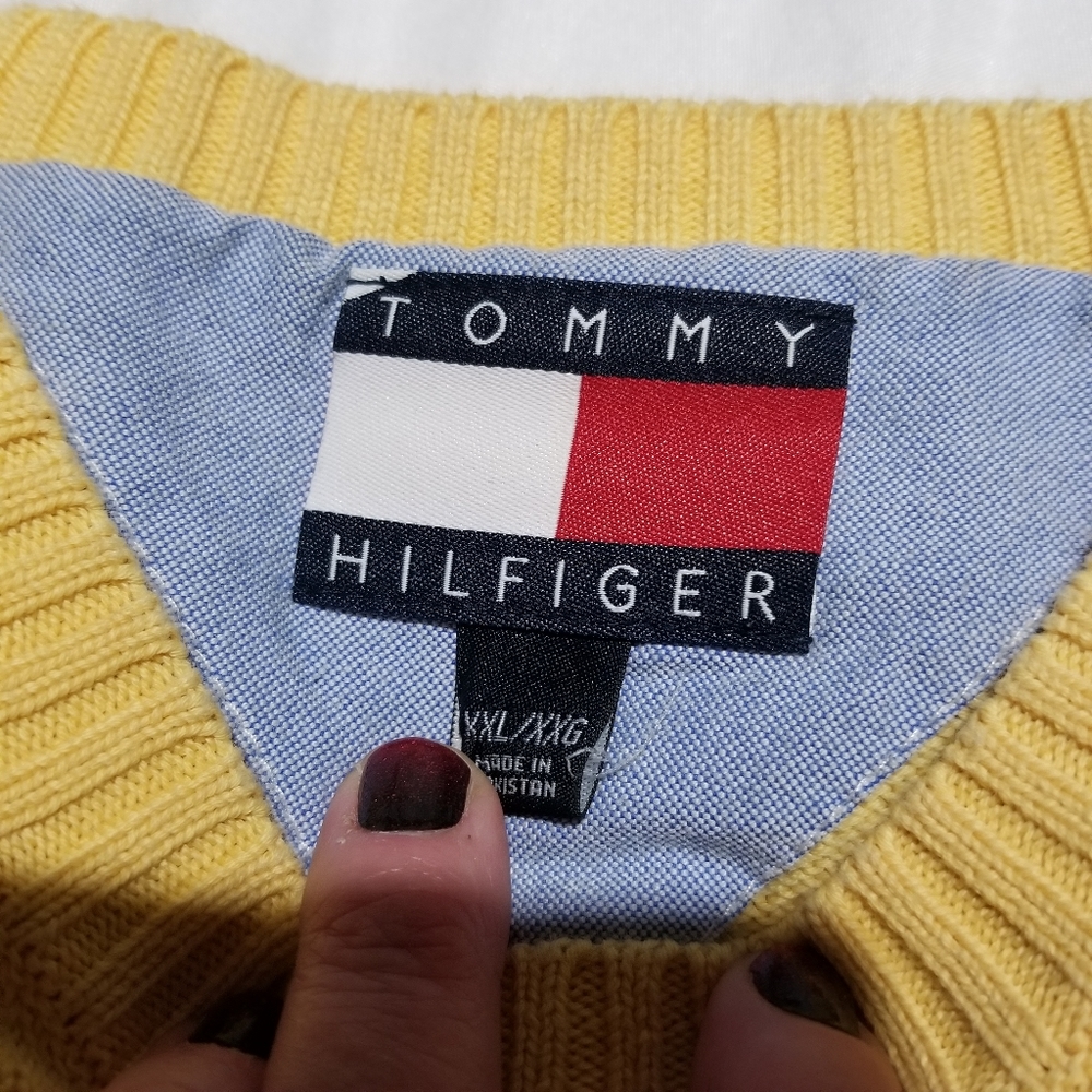 Tommy Hilfiger sweater yellow 2x - Picture 6 of 6